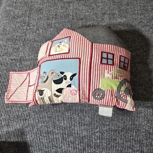 The Land of Nod Mu Moo Barn Throw Pillow | Kids pillows